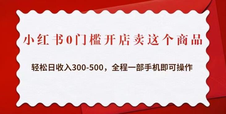 小红书0门槛开店卖这个商品，轻松日收入300-500，全程一部手机即可操作-颜夕资源网-第17张图片