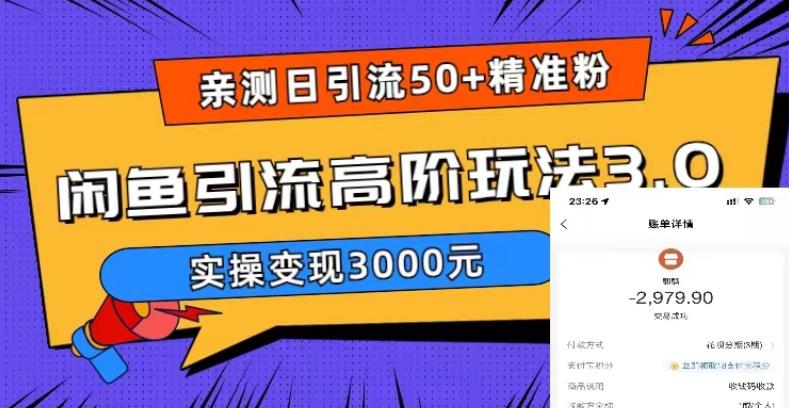 日引50+精准粉，闲鱼引流高阶玩法3.0，实操变现3000元-颜夕资源网-第17张图片