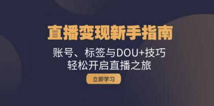 直播变现新手指南：账号、标签与DOU+技巧，轻松开启直播之旅-颜夕资源网-第19张图片