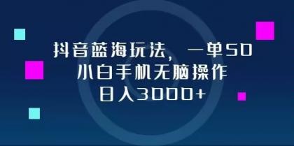 抖音蓝海玩法，一单50，小白手机无脑操作，日入3000+-颜夕资源网-第19张图片