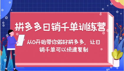 拼多多日销千单训练营，从0开始带你做好拼多多，让日销千单可以快速复制（更新）-颜夕资源网-第19张图片
