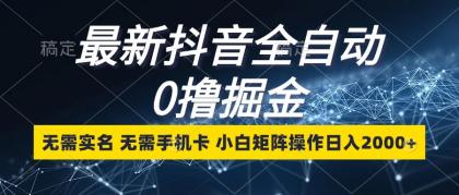 最新抖音全自动0撸掘金，无需实名，无需手机卡，小白矩阵操作日入2000+-颜夕资源网-第19张图片