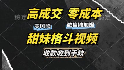 高成交零成本，售卖甜妹格斗视频，谁发谁火，加爆微信，收款收到手软-颜夕资源网-第19张图片