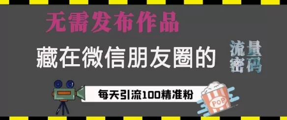 藏在微信朋友圈的流量密码，无需发布作品，单日引流100+精准创业粉-颜夕资源网-第19张图片