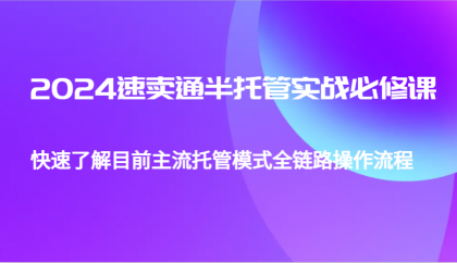2024速卖通半托管从0到1实战必修课，帮助你快速了解目前主流托管模式全链路操作流程-颜夕资源网-第19张图片