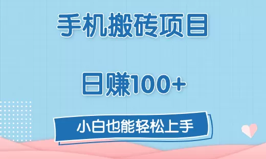 手机搬砖项目，日赚100+，小白也能轻松上手-颜夕资源网-第19张图片