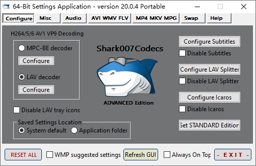 Shark007 Codecs 多媒体编解码器套件 v20.0.5 绿色版-颜夕资源网-第19张图片