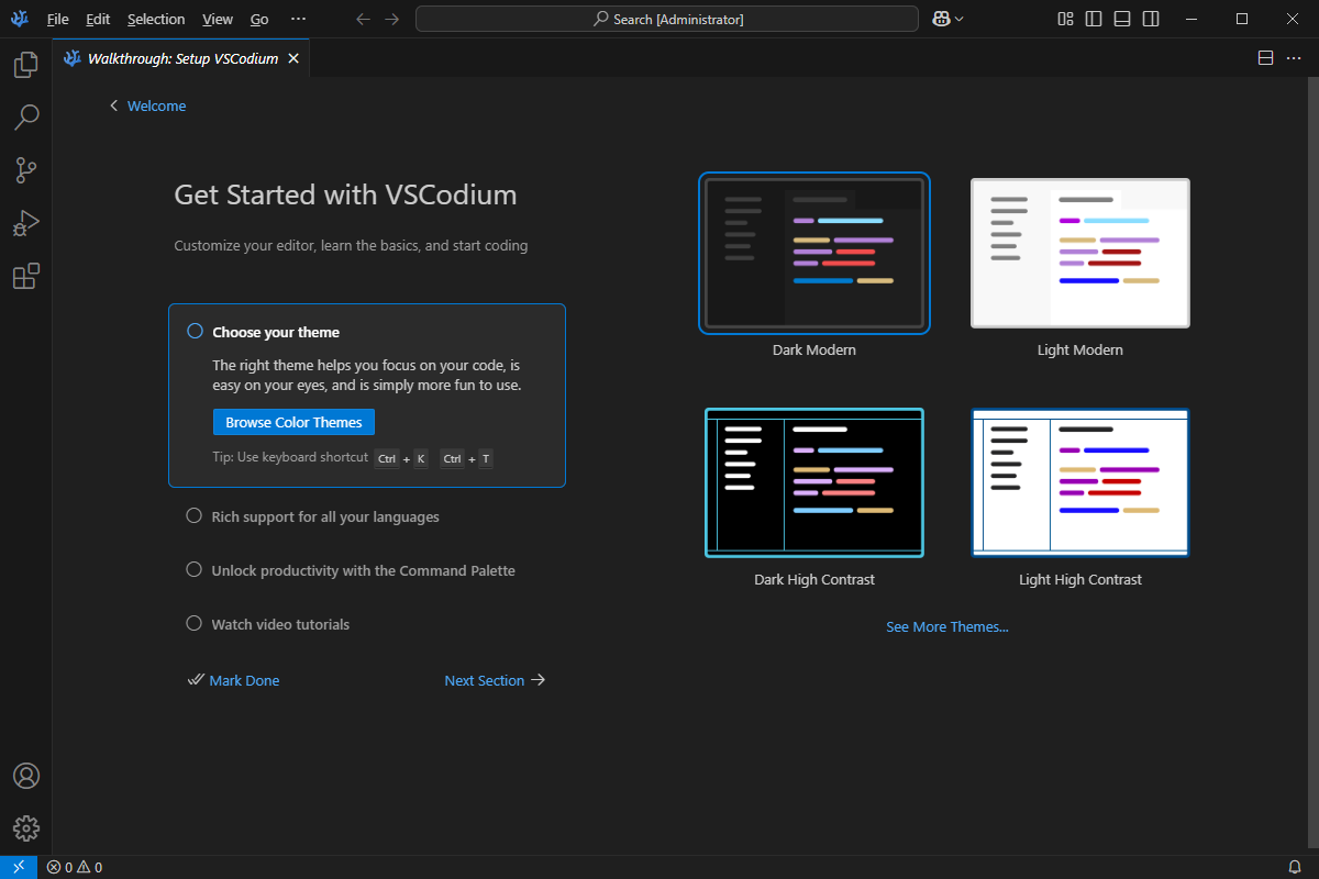 VSCodium 开源代码编辑器 v1.97.0.25037 中文绿色版-颜夕资源网-第19张图片