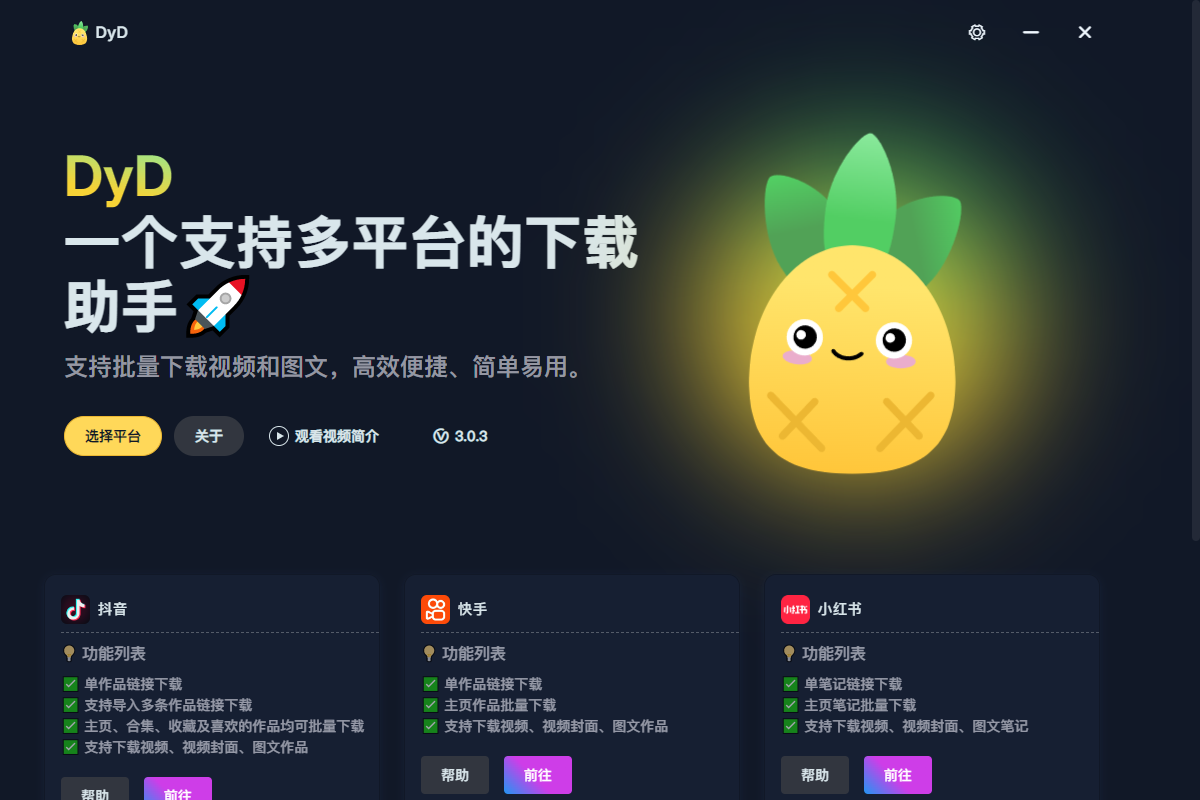 DyD 多平台短视频无水印下载 v3.0.3 绿色便携版-颜夕资源网-第19张图片