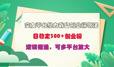 交友网站暴力行为截留自主创业粉游戏玩法，日平稳300 精确自主创业粉，逻辑性互通，可全平台变大-颜夕资源网-第19张图片