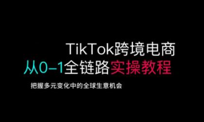 TikTok跨境电子商务从0-1全链路营销多方位实际操作实例教程，掌握多元化发展中全球买卖机遇-颜夕资源网-第19张图片