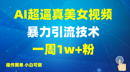2025AI超真实美女丝袜暴力行为引流方法，一周1w 粉，使用方便小白可做，躺着赚钱视频收益-颜夕资源网-第19张图片