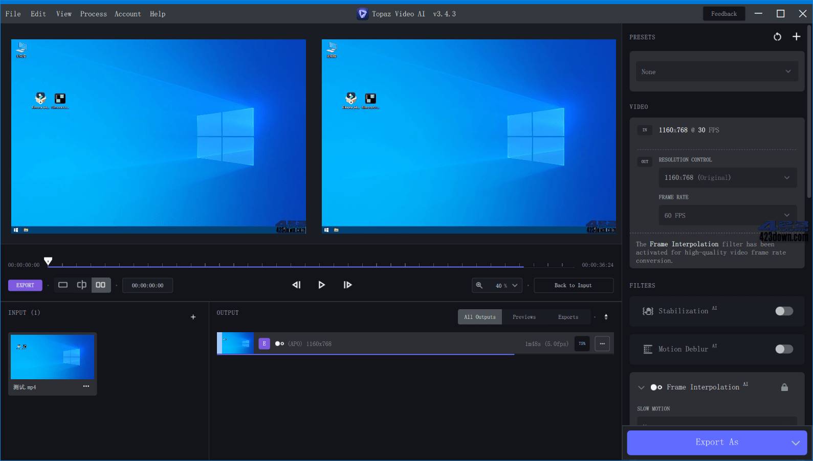 Topaz Video AI(免费视频增强工具) v6.1.0 / 6.2.0 英文便携版-颜夕资源网-第19张图片