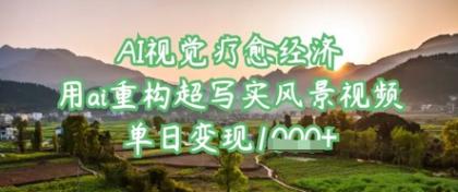 AI视觉效果治愈经济发展：用ai重新构建超写实美景视频，单日转现好几张-颜夕资源网-第20张图片
