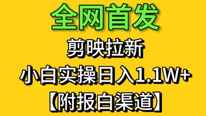 剪映拉新，小白实操单日收益1.1W+【附报白渠道】-颜夕资源网-第19张图片