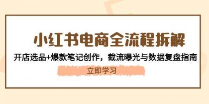 小红书电商全流程拆解：开店选品+爆款笔记创作，截流曝光与数据复盘指南-颜夕资源网-第19张图片
