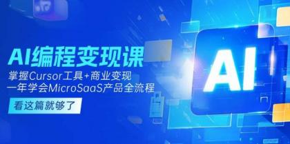 AI编程变现课：掌握Cursor工具+商业变现，一年学会MicroSaaS产品全流程-颜夕资源网-第19张图片
