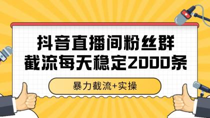 抖音直播间粉丝群截流，稳定采集数据全行业通用 2000+数据一天-颜夕资源网-第19张图片