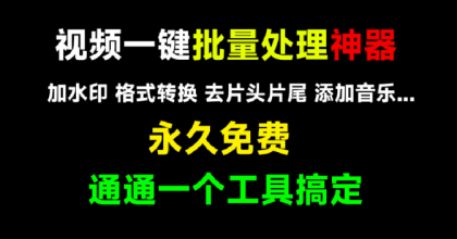 视频格式一键批量处理工具-颜夕资源网-第19张图片