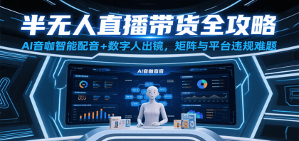 半无人直播带货全攻略：AI音咖智能配音+数字人出镜，解决账号矩阵与平台违规难题-颜夕资源网-第19张图片