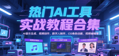热门AI工具实战教程合集，AI音乐生成、视频创作、数字人制作、CG角色动画、视频编辑等-颜夕资源网-第19张图片