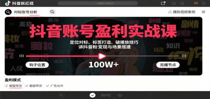 抖音账号盈利实战课，定位对标、标签打造、破播放技巧，讲涨粉变现与场景搭建-颜夕资源网-第19张图片