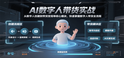 AI数字人带货实战，从数字人创建到带货变现各核心模块，快速掌握全流程-颜夕资源网-第19张图片