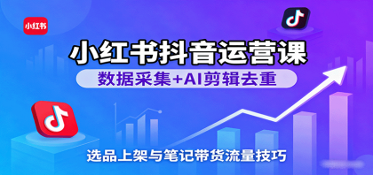 小红书抖音运营课：数据采集+AI剪辑去重，选品上架与笔记带货流量技巧-颜夕资源网-第19张图片