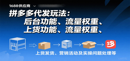 拼多多代发玩法：后台功能、流量权重、上货发货、营销活动及实操问题处理等-颜夕资源网-第19张图片