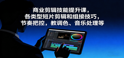 商业剪辑技能提升课，各类型短片剪辑和组接技巧，节奏把控，教调色、音乐处理等-颜夕资源网-第19张图片