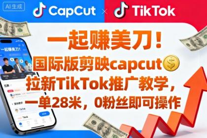 一起賺美刀！国际版剪映capcut拉新TikTok推广教学，一单28米，0粉丝即可操作(附推广入口和教学)-颜夕资源网-第20张图片
