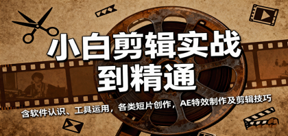 小白剪辑实战到精通，含软件认识、工具运用，各类短片创作，AE特效制作及剪辑技巧-颜夕资源网-第19张图片