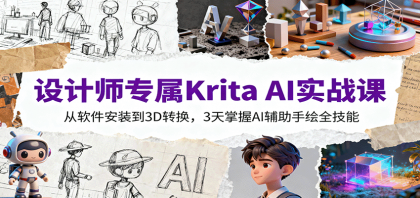 设计师专属Krita AI实战课：从软件安装到3D转换，3天掌握AI辅助手绘全技能-颜夕资源网-第20张图片